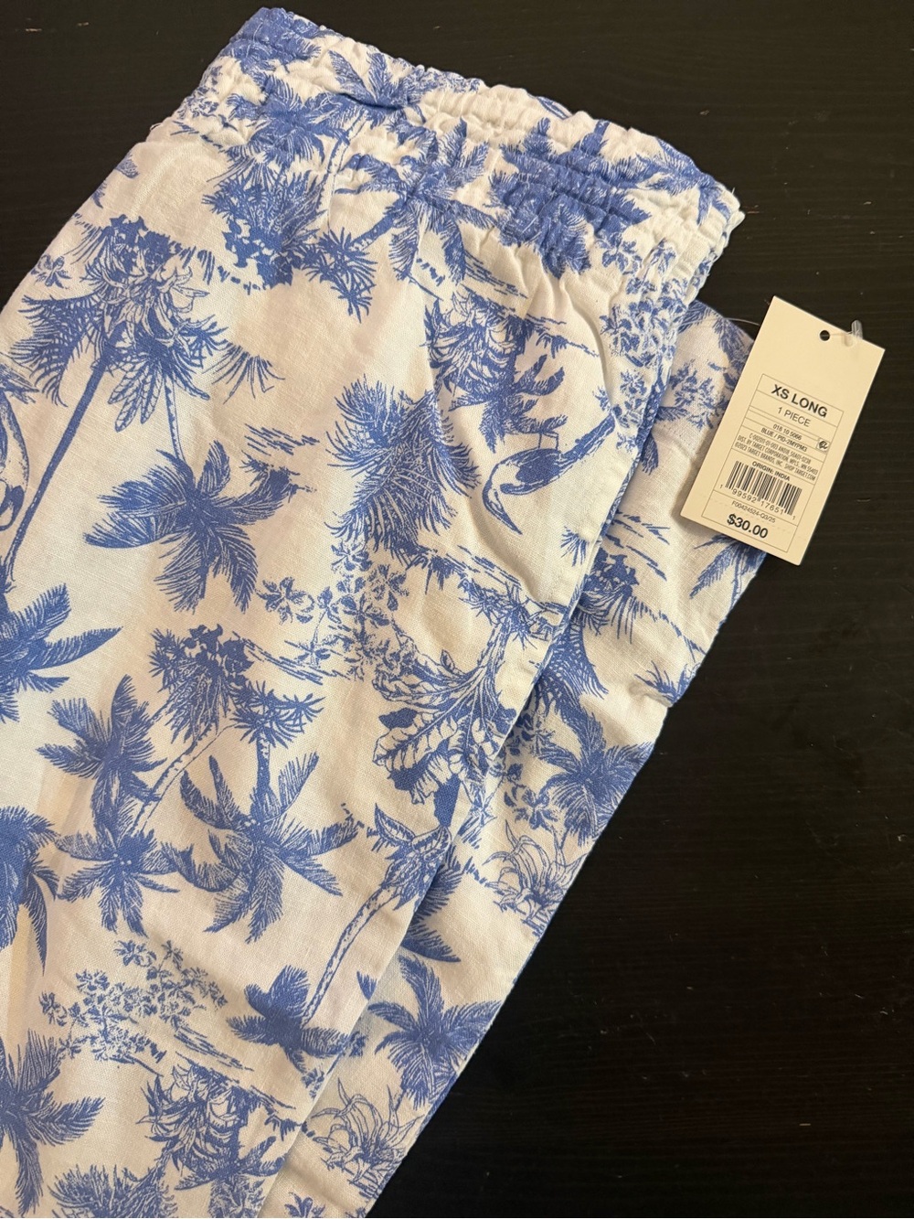 Women’s tropical wide leg linen pants